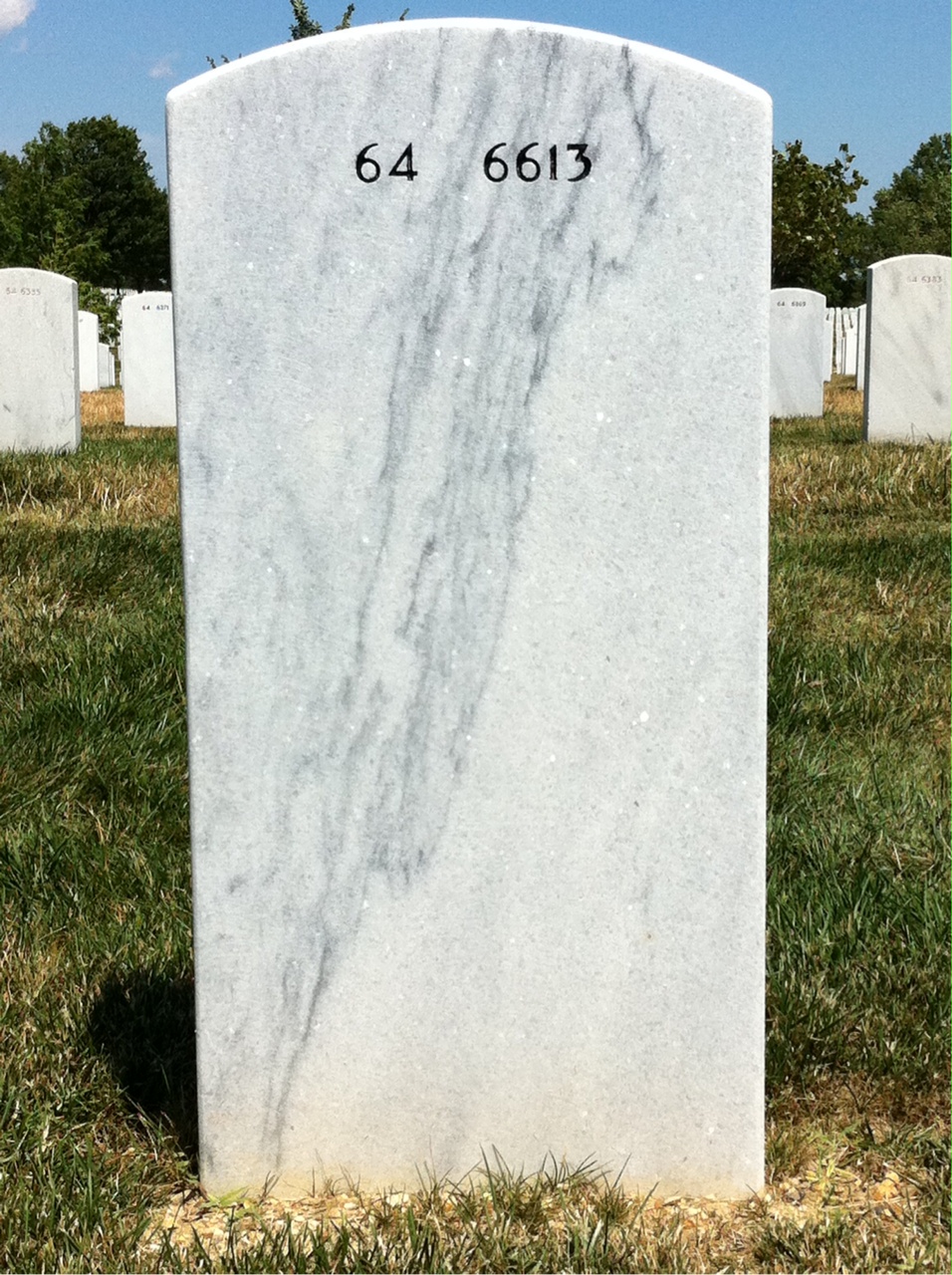 Back of headstone — William Jay Nelson