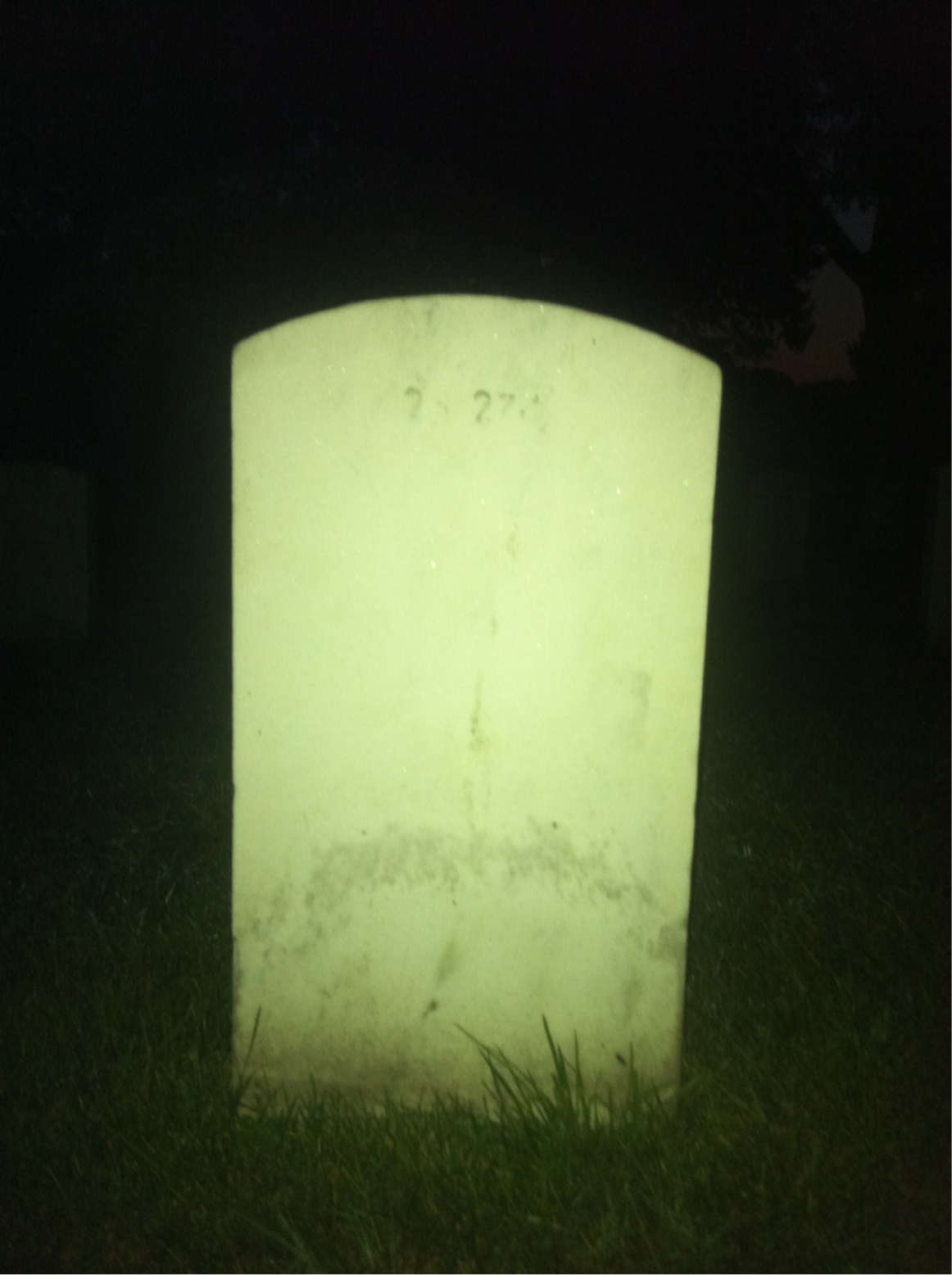 Back of headstone — Dorothea Albacker