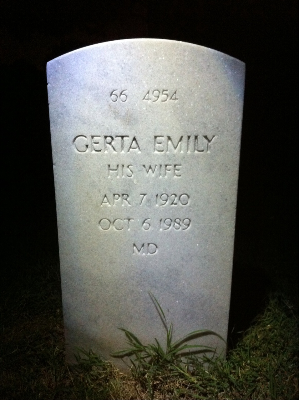Back of headstone — Christian Biersack