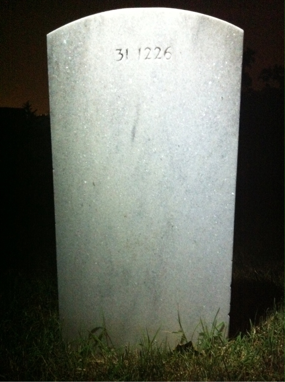 Back of headstone — Michael Mulcahy