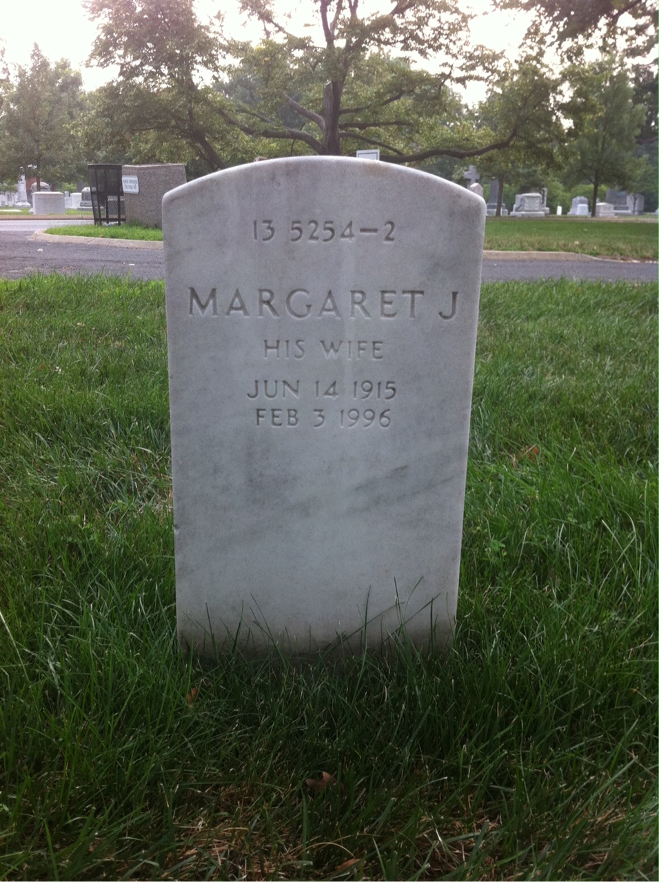 Back of headstone — John Morrissey