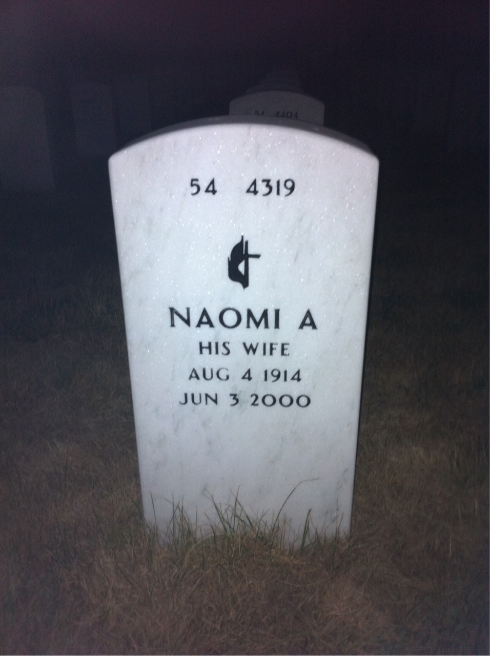 Back of headstone — Henry Thomas
