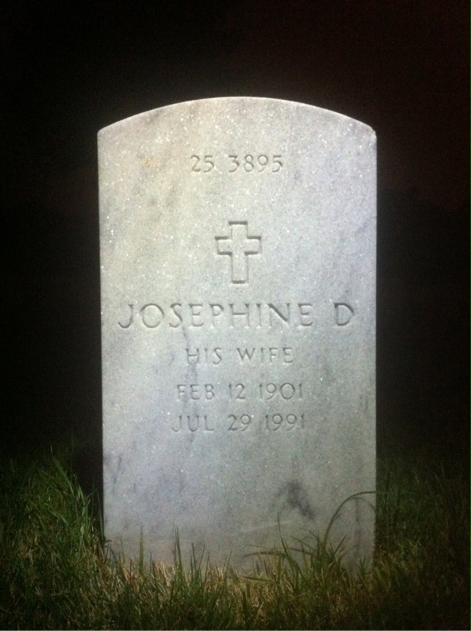 Back of headstone — Albin Molohon