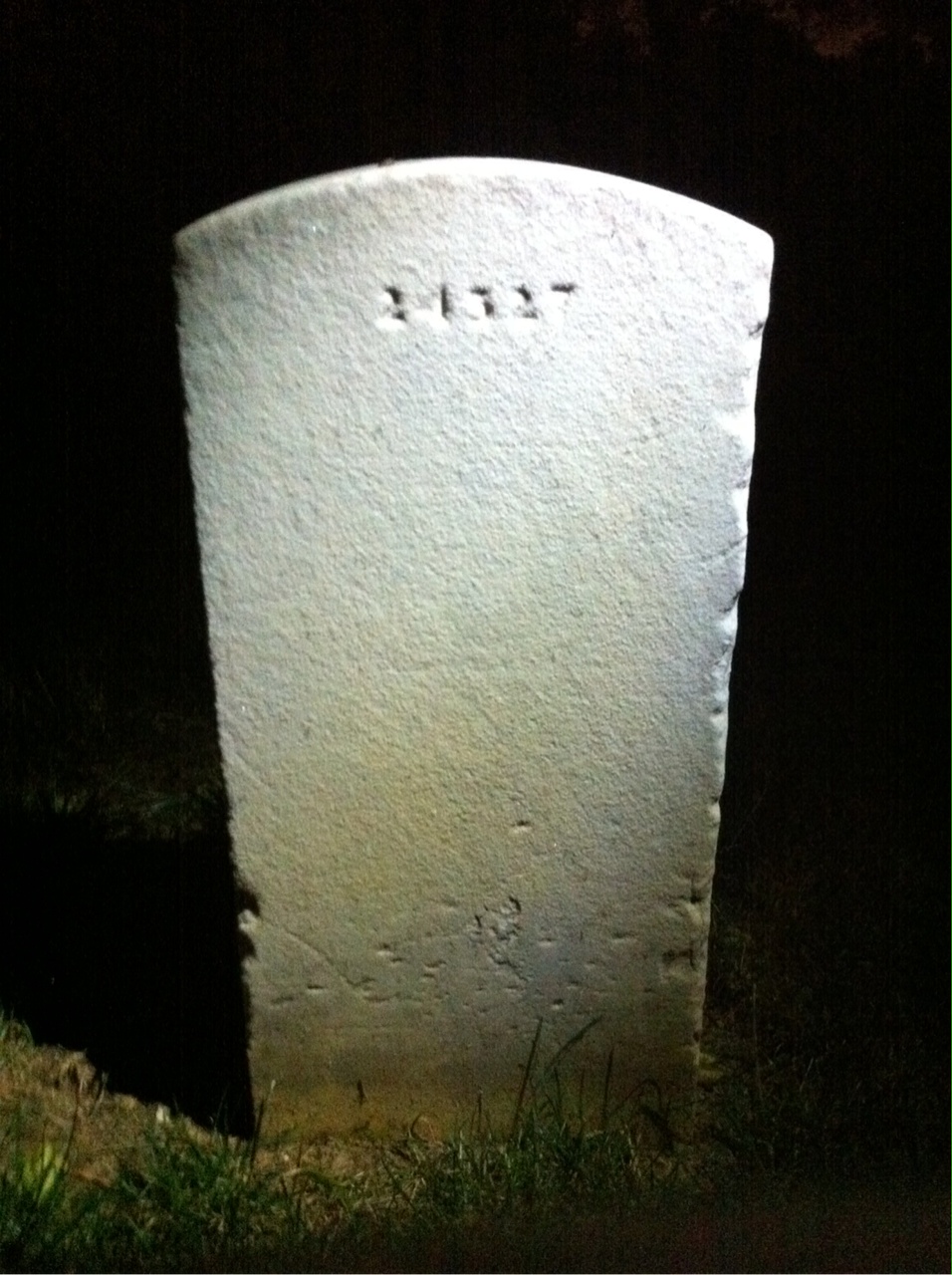 Back of headstone — George Bailey