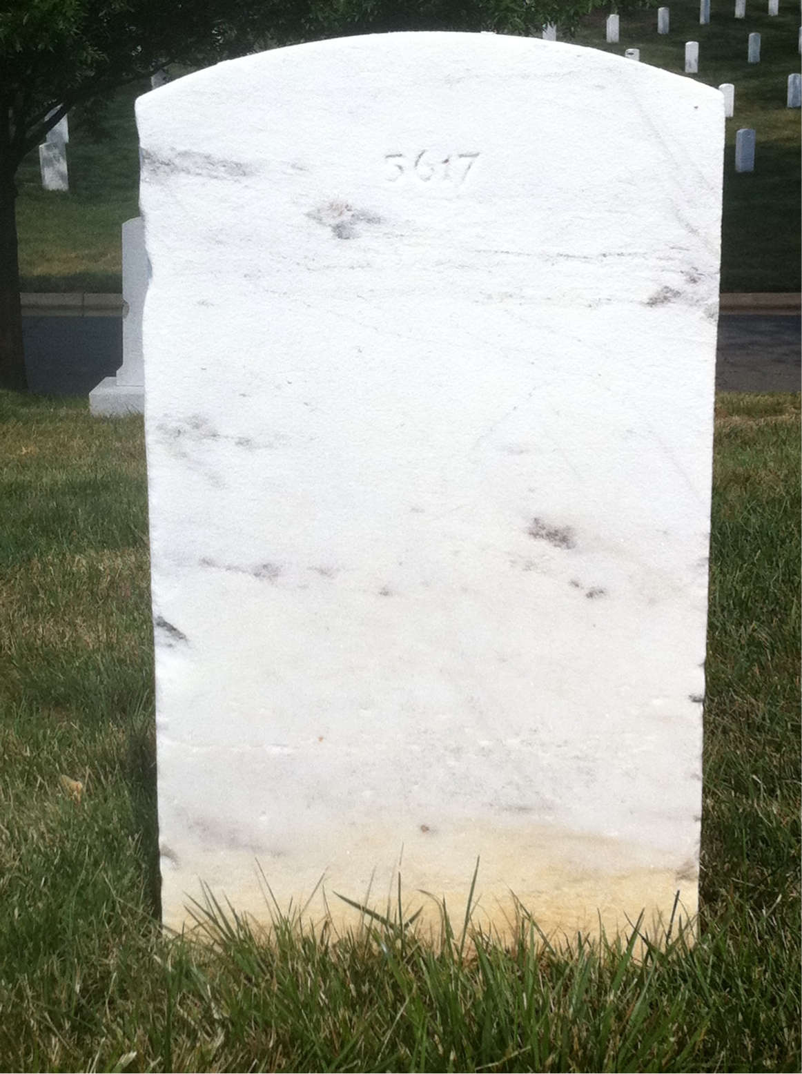 Back of headstone — Frederick Morris