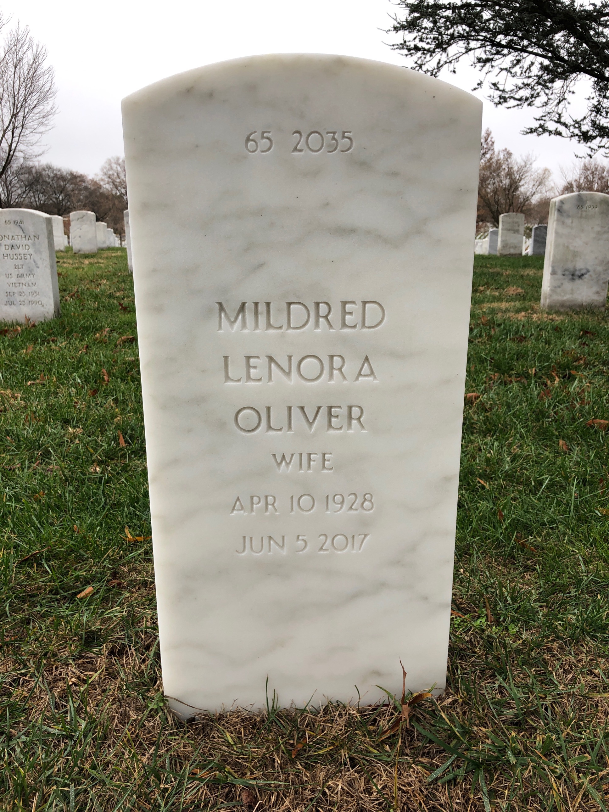 Back of headstone — William R Mcphee