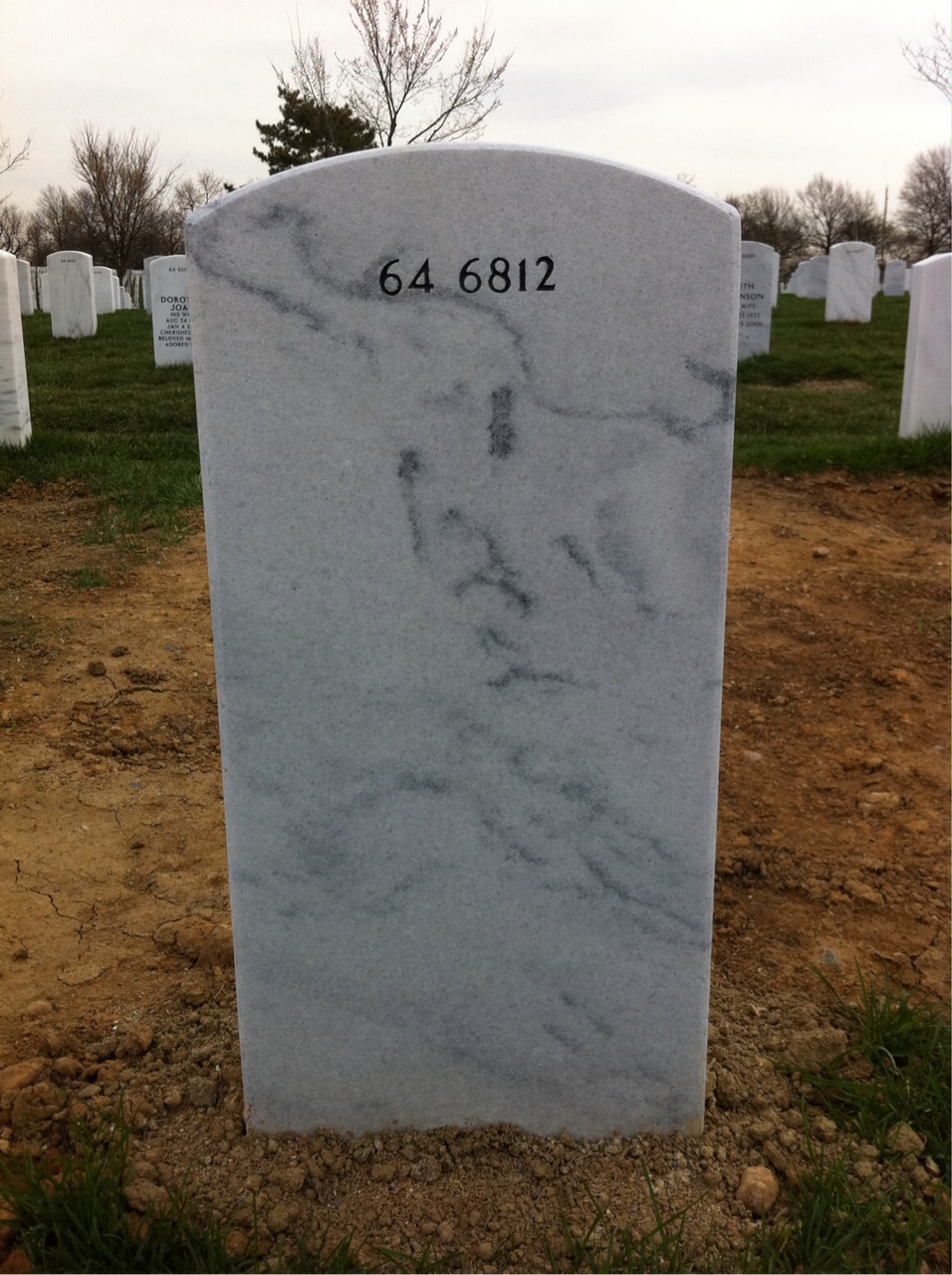 Back of headstone — John Breen