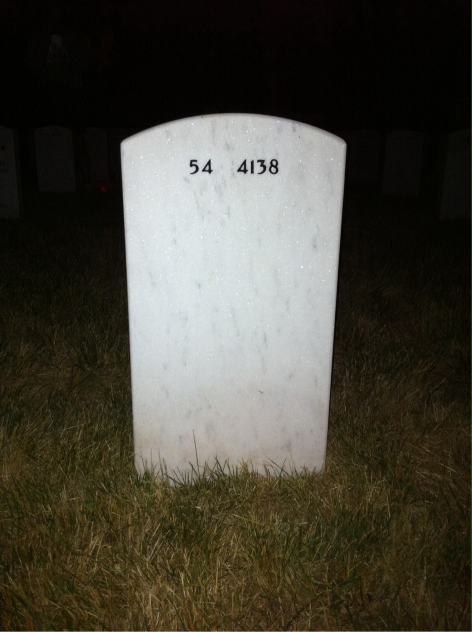 Back of headstone — Martin Entrichel