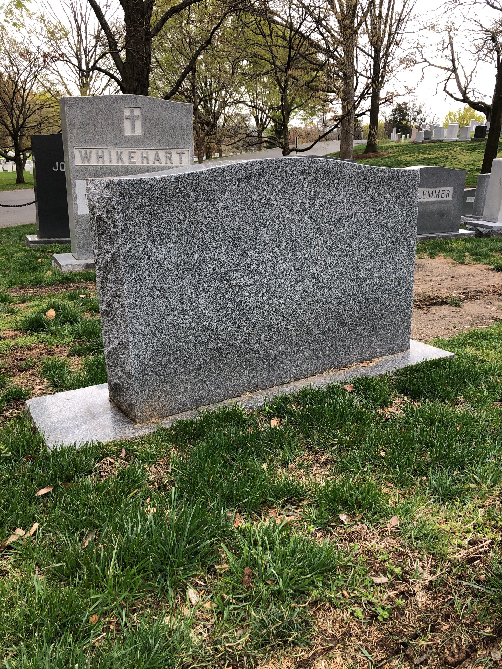 Back of headstone — Orval Baldwin