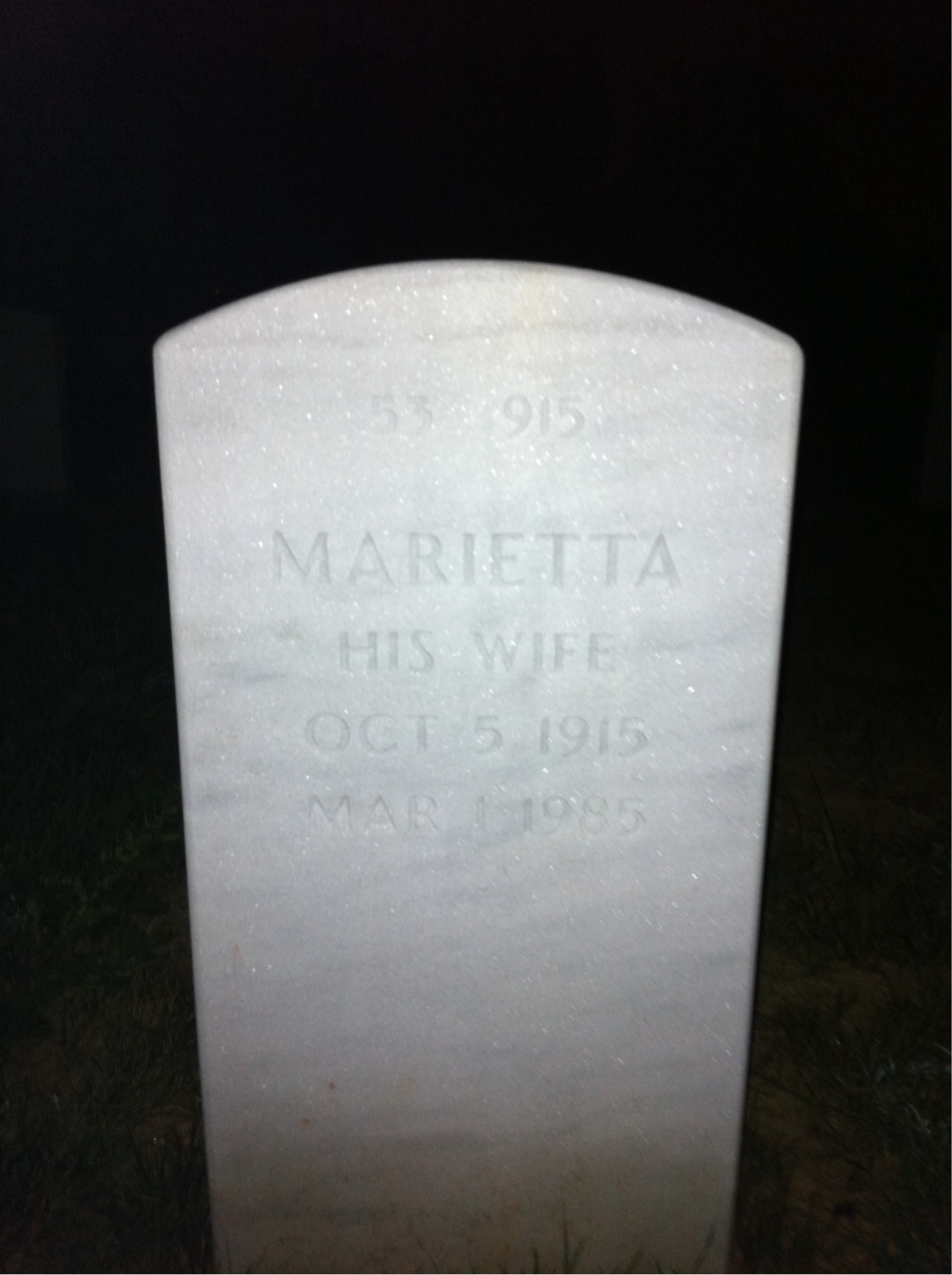 Back of headstone — John Morland
