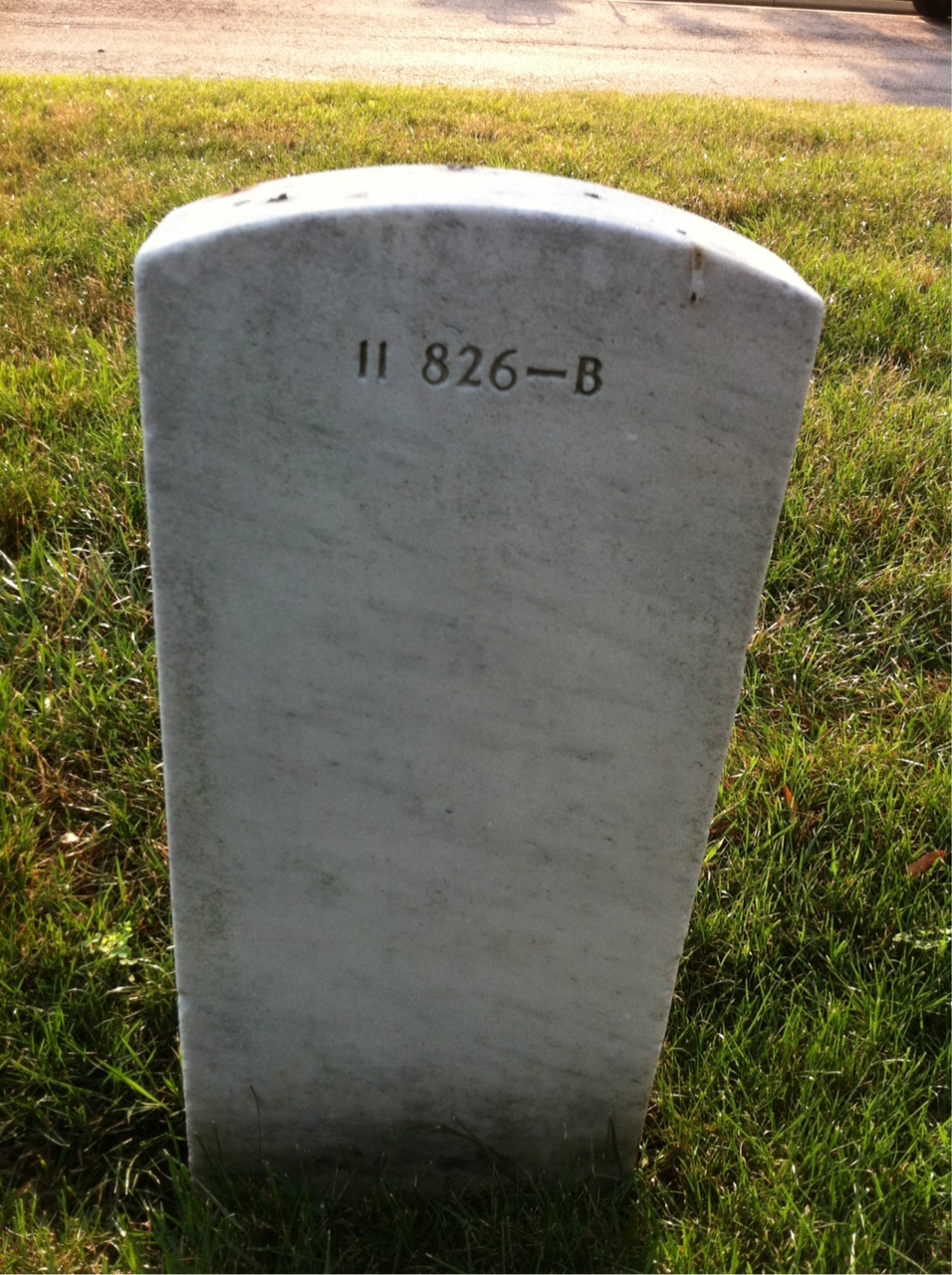 Back of headstone — Thomas George Lanphier