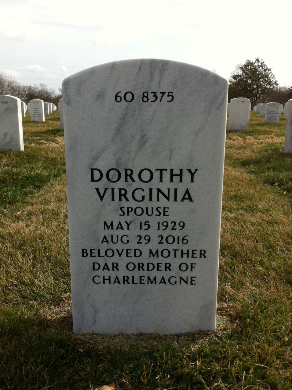 Back of headstone — Louis Blazy