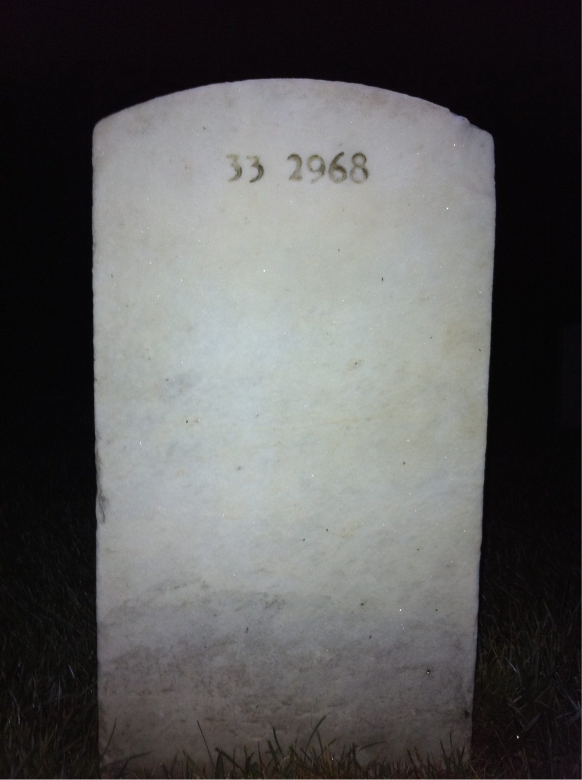 Back of headstone — Bessie Alamon
