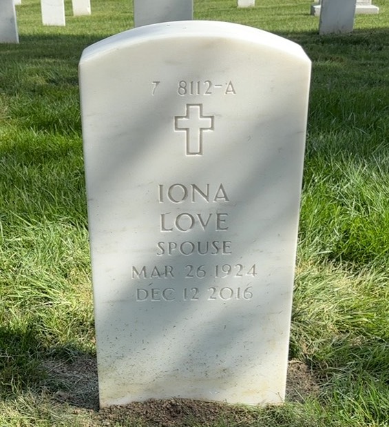 Back of headstone — William M Brown