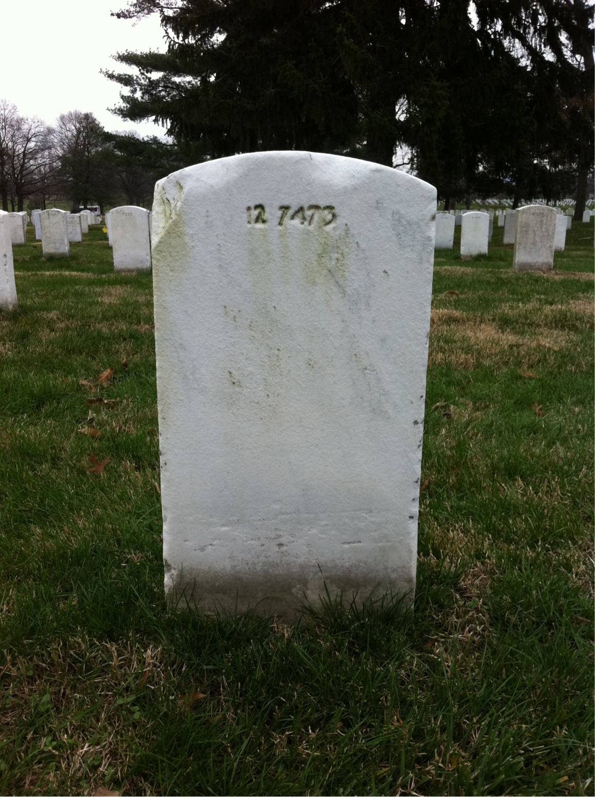 Back of headstone — John Monroe