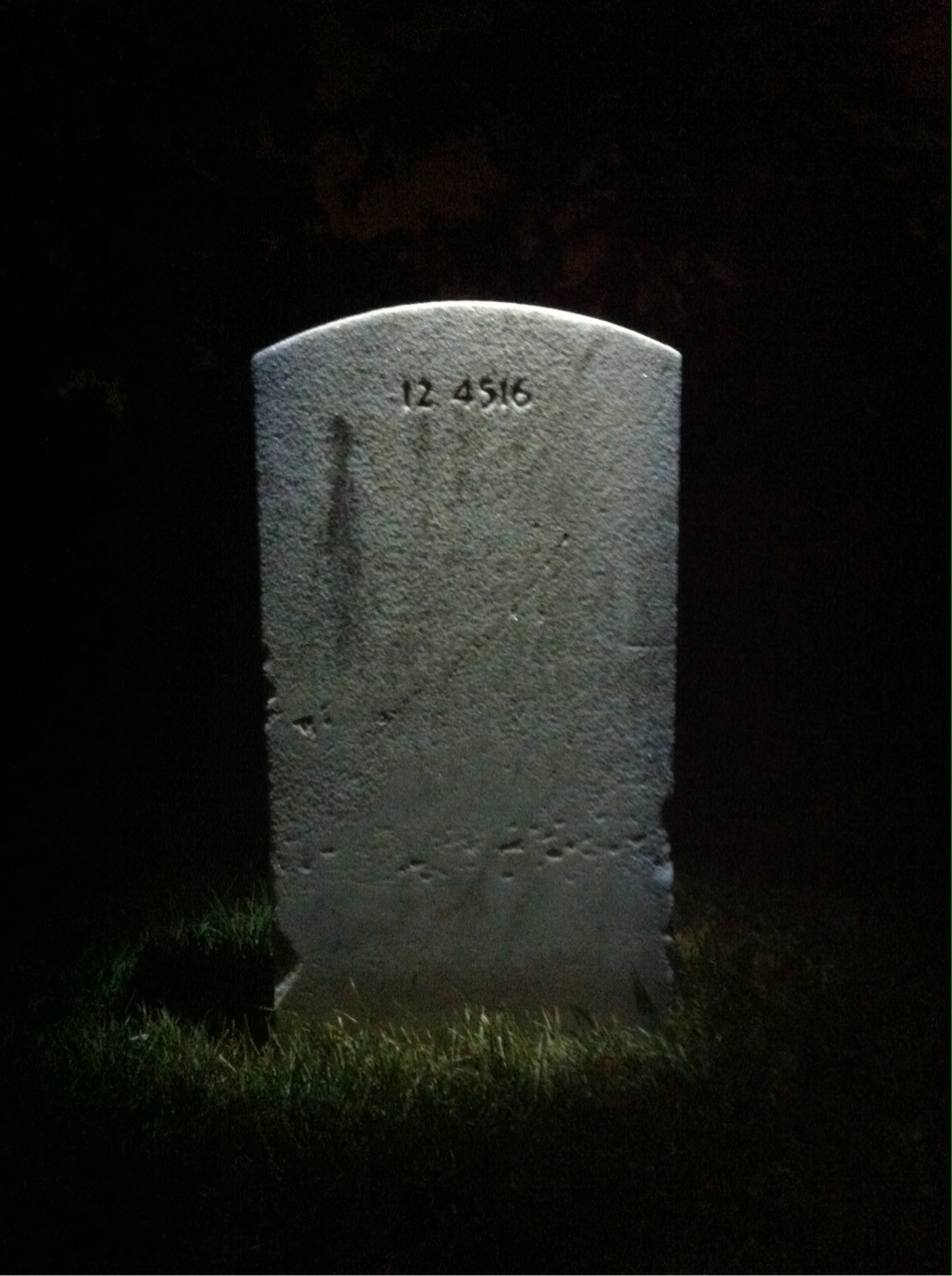 Back of headstone — Paul Murin