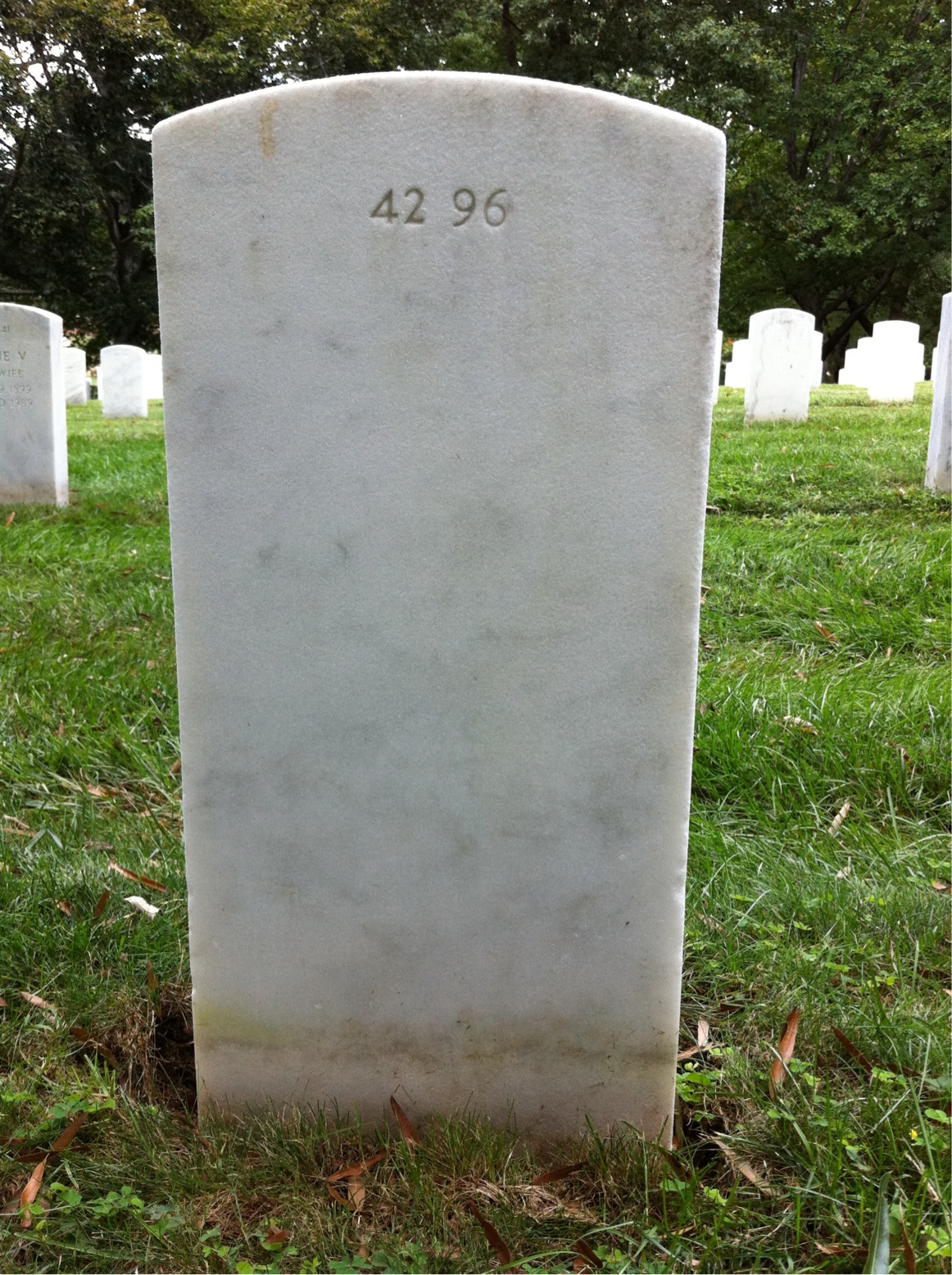 Back of headstone — Lynwood Ballard