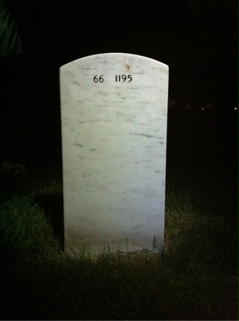 Back of headstone — Donald Kenyon