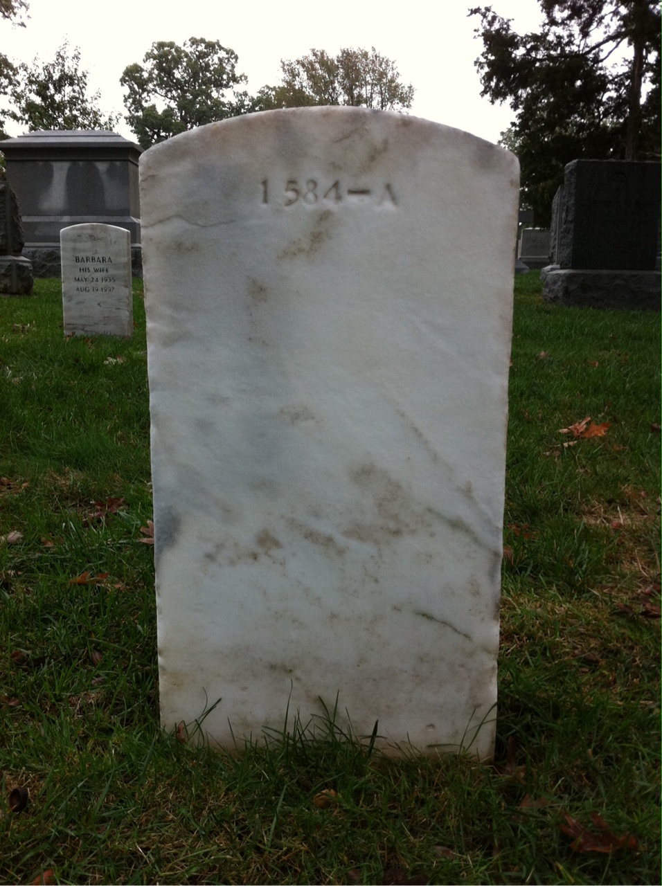 Back of headstone — Giles Morrill