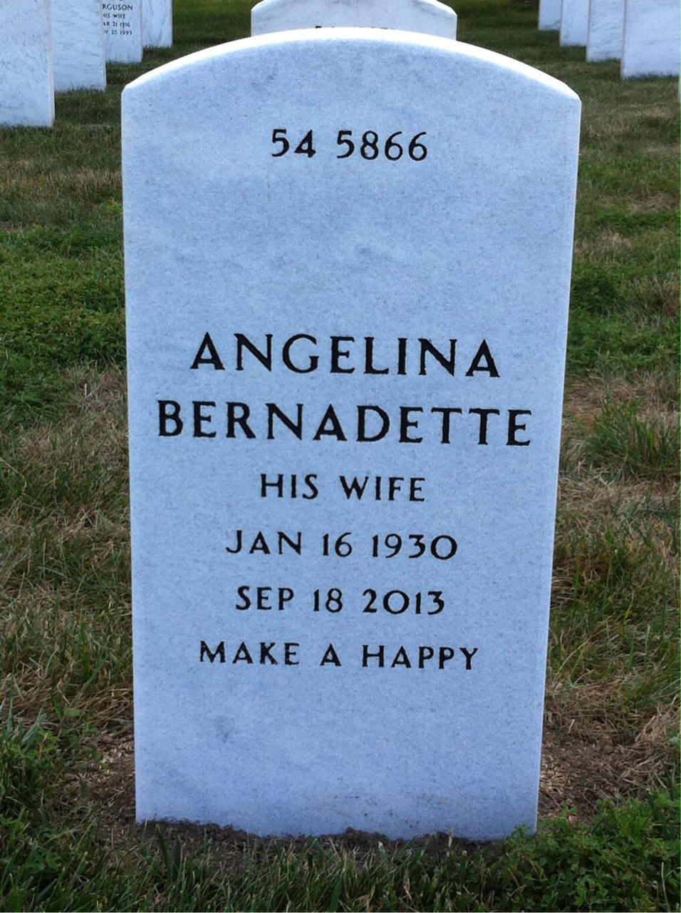 Back of headstone — Jesse Allgood