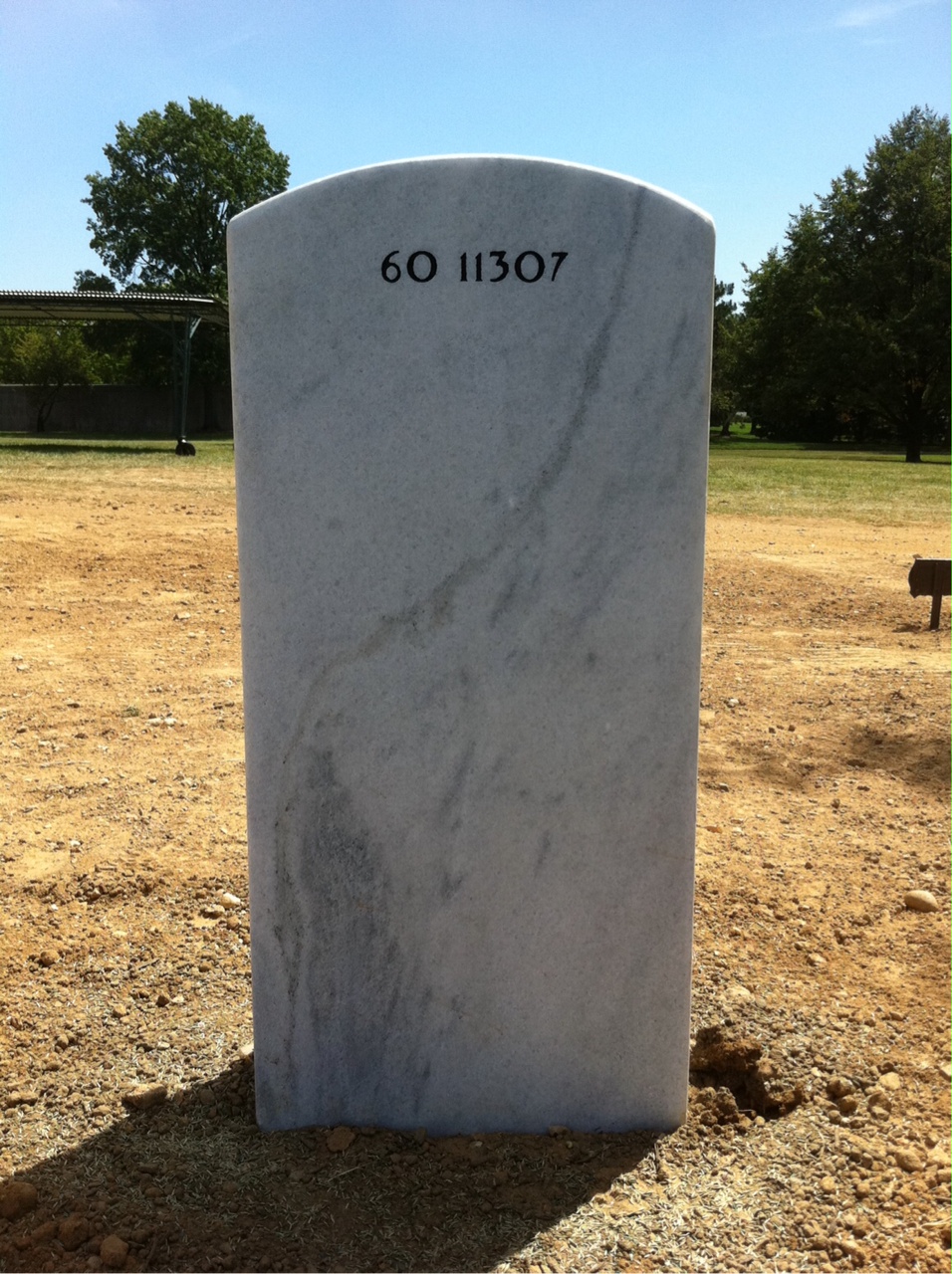 Back of headstone — Doyle Baker