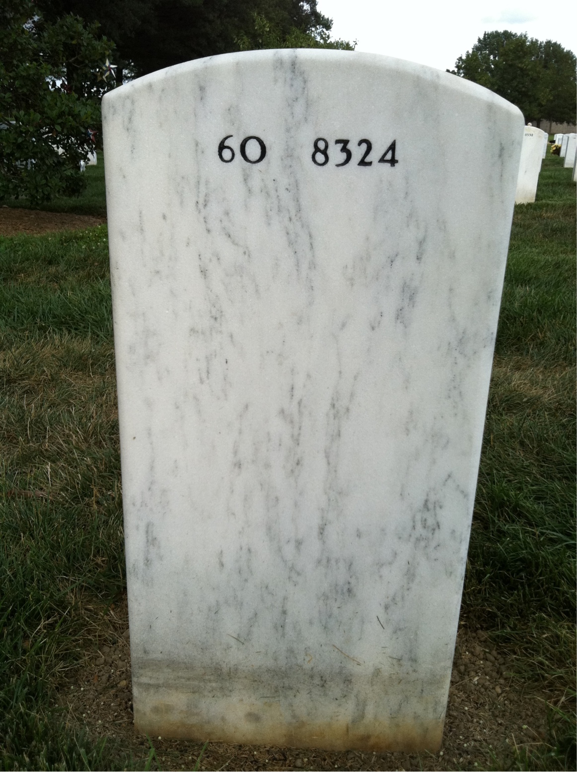 Back of headstone — Stanley Harriman