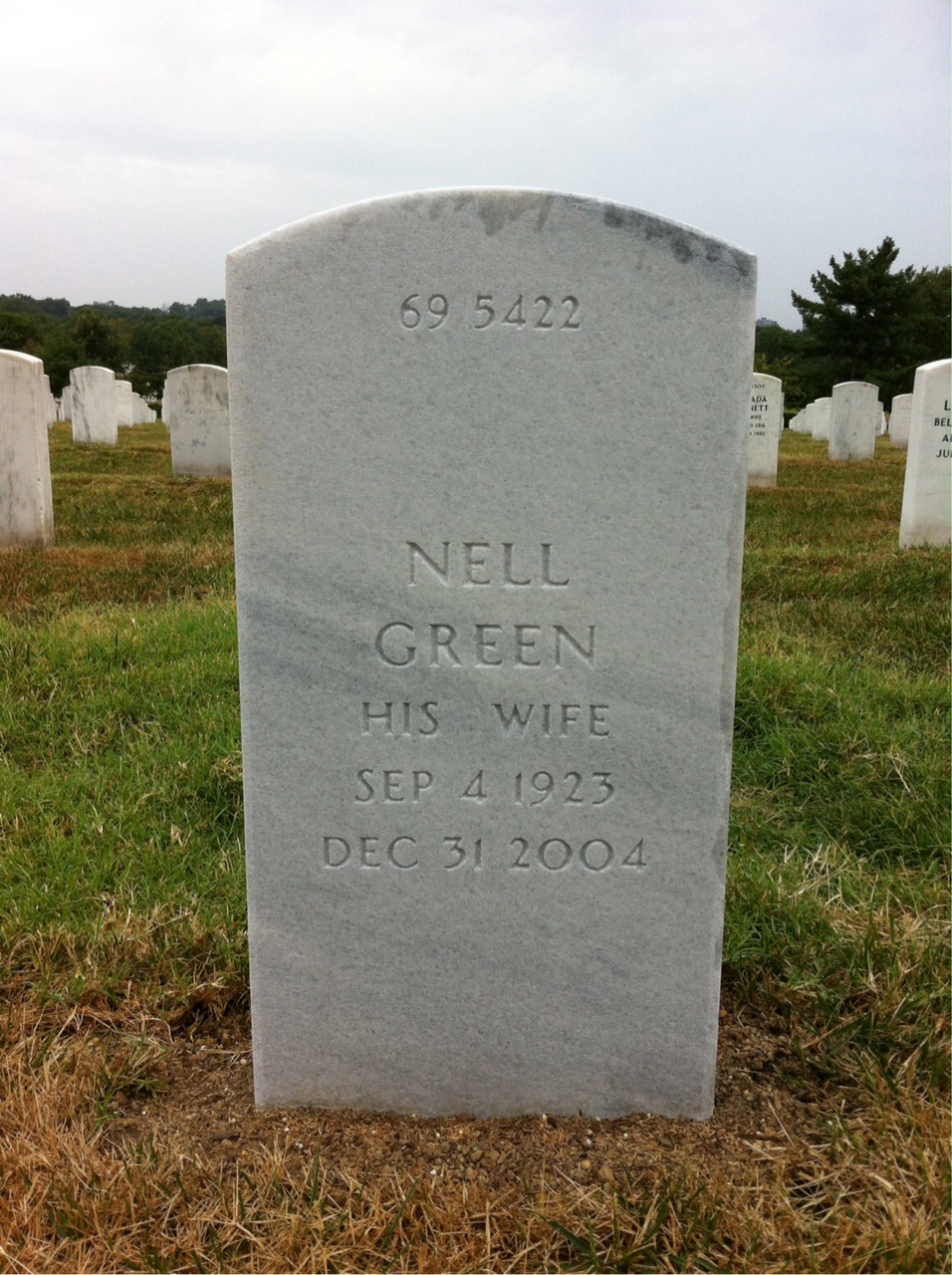 Back of headstone — Willie Courtney