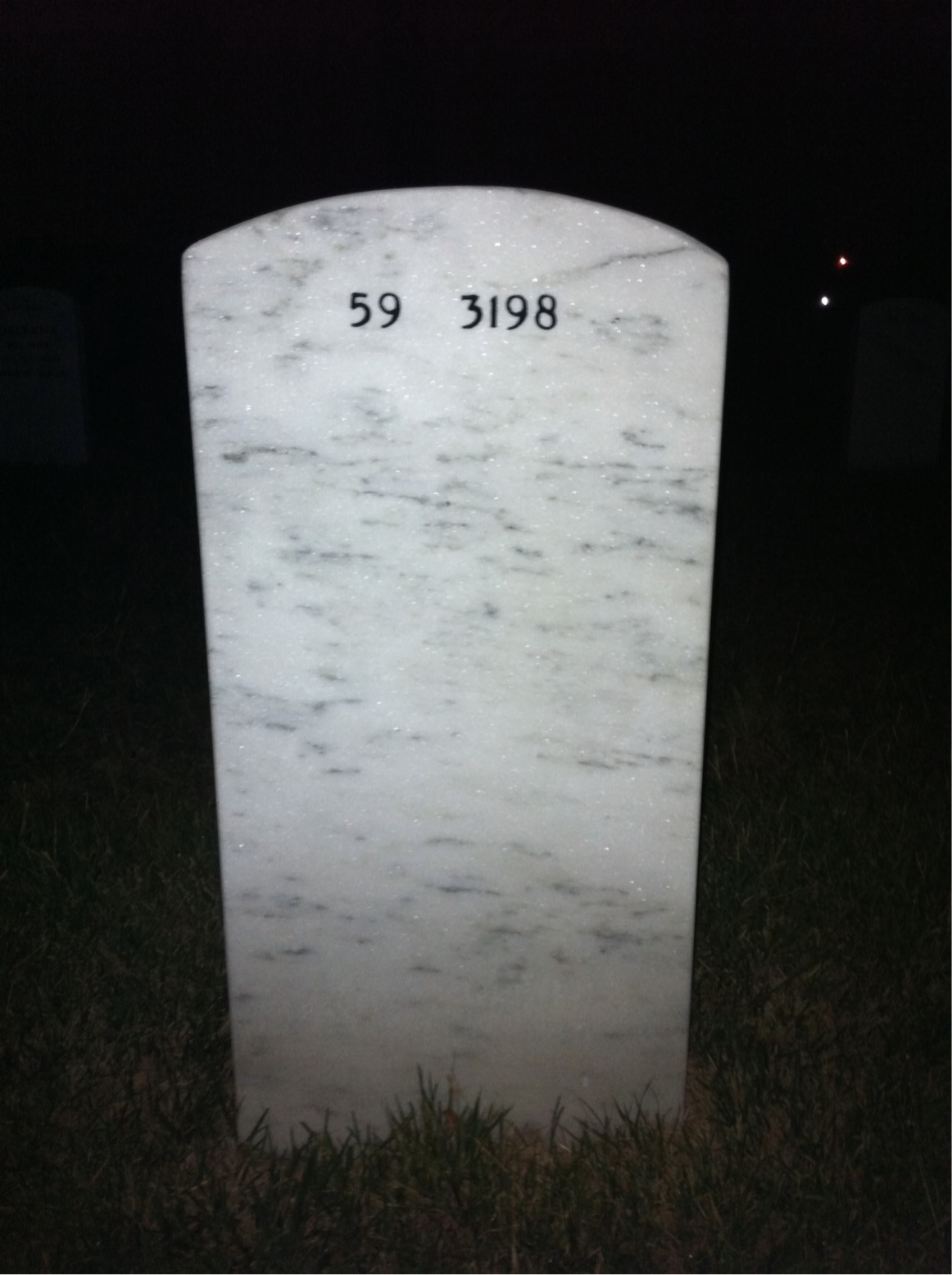 Back of headstone — Edmund Lutz