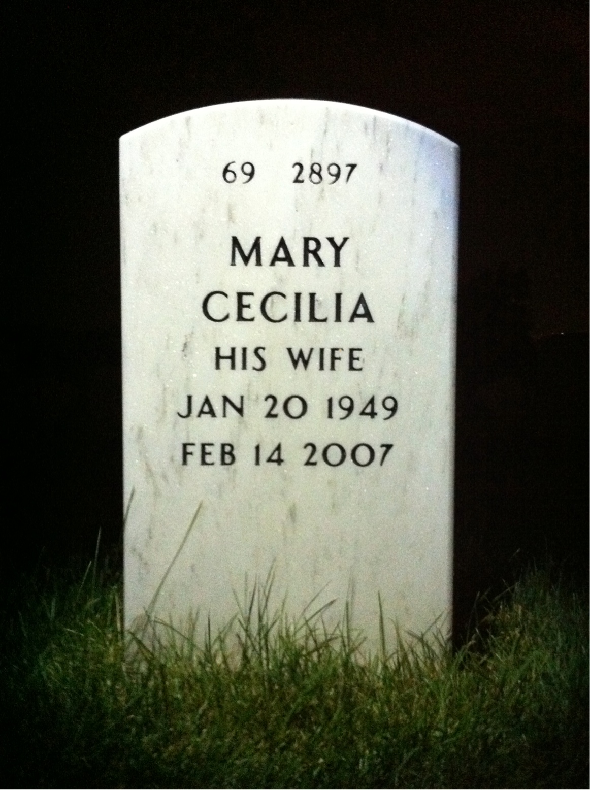 Back of headstone — Joseph Schaefer