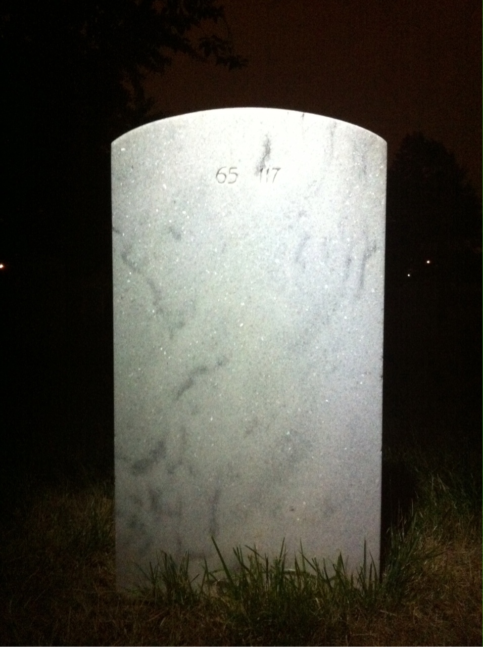 Back of headstone — Robert Addiss