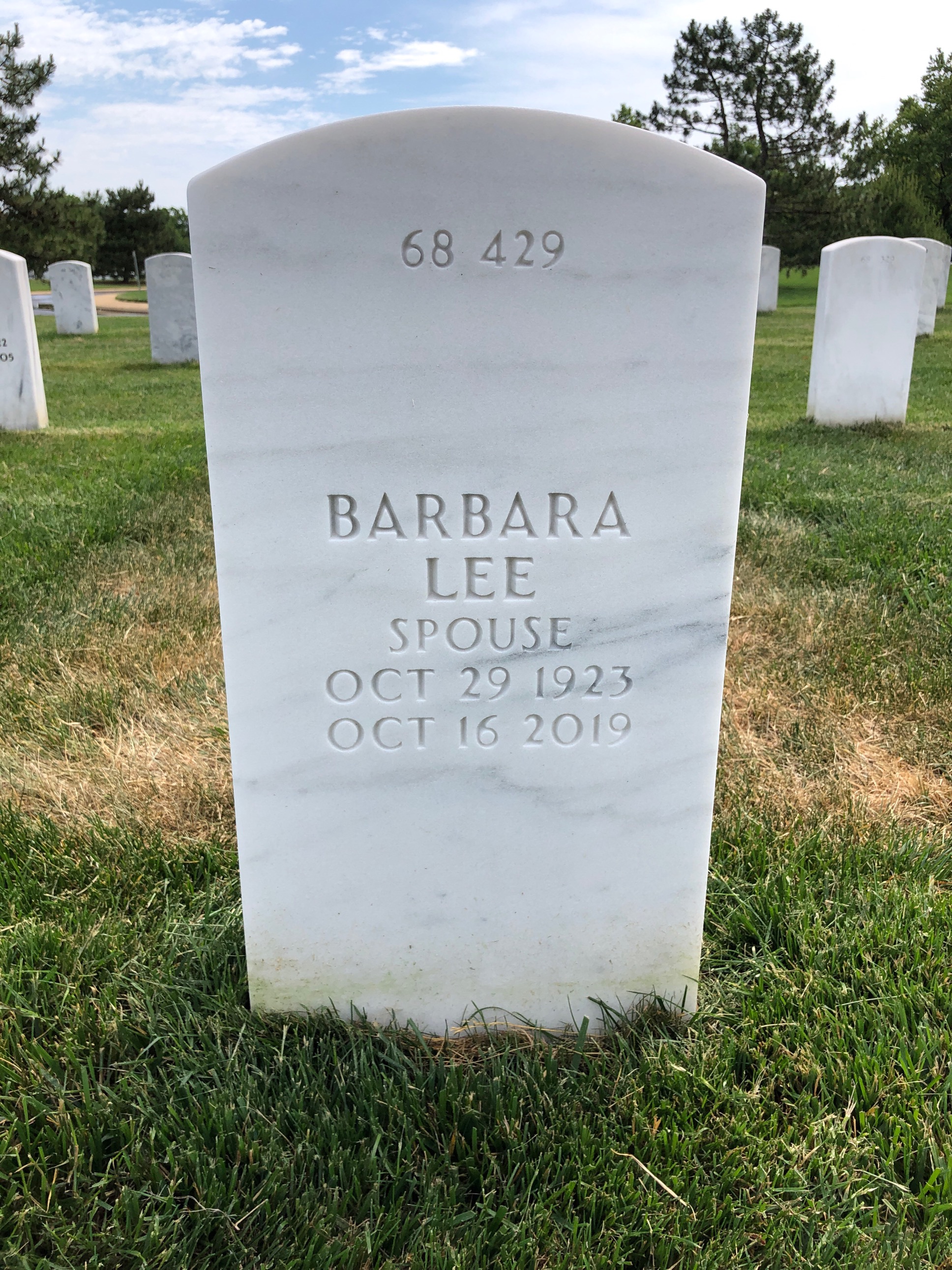 Back of headstone — Donald Groves