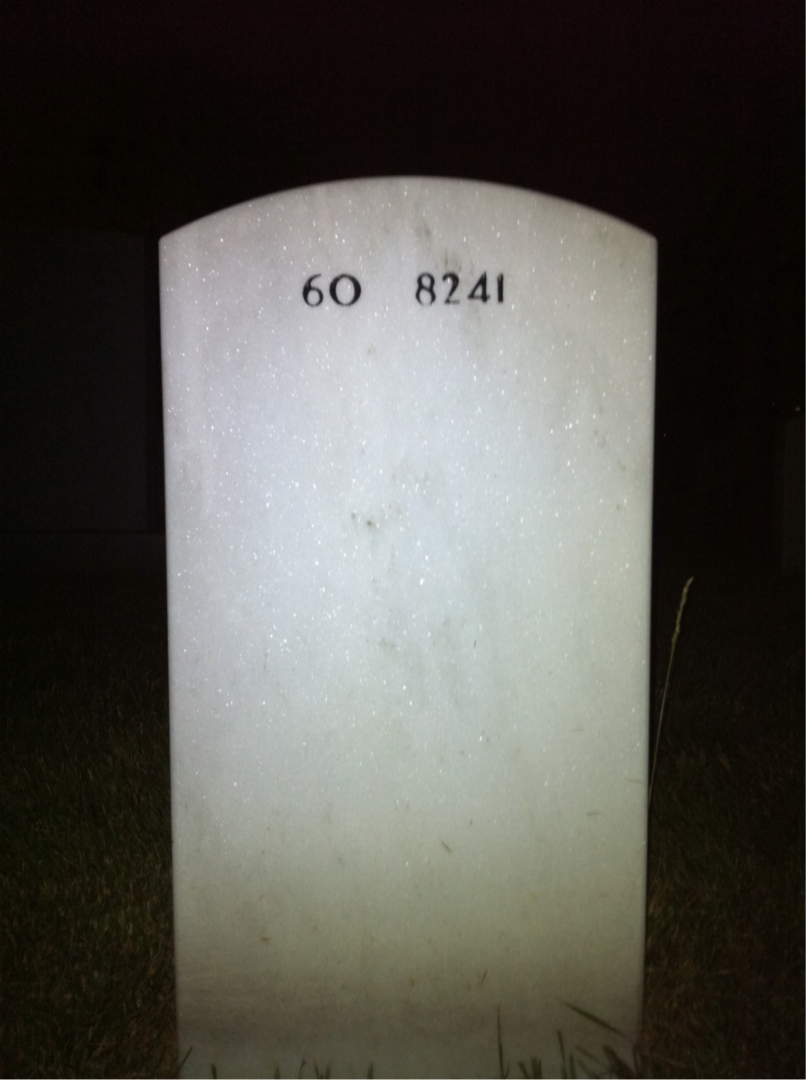 Back of headstone — Malcolm Miller