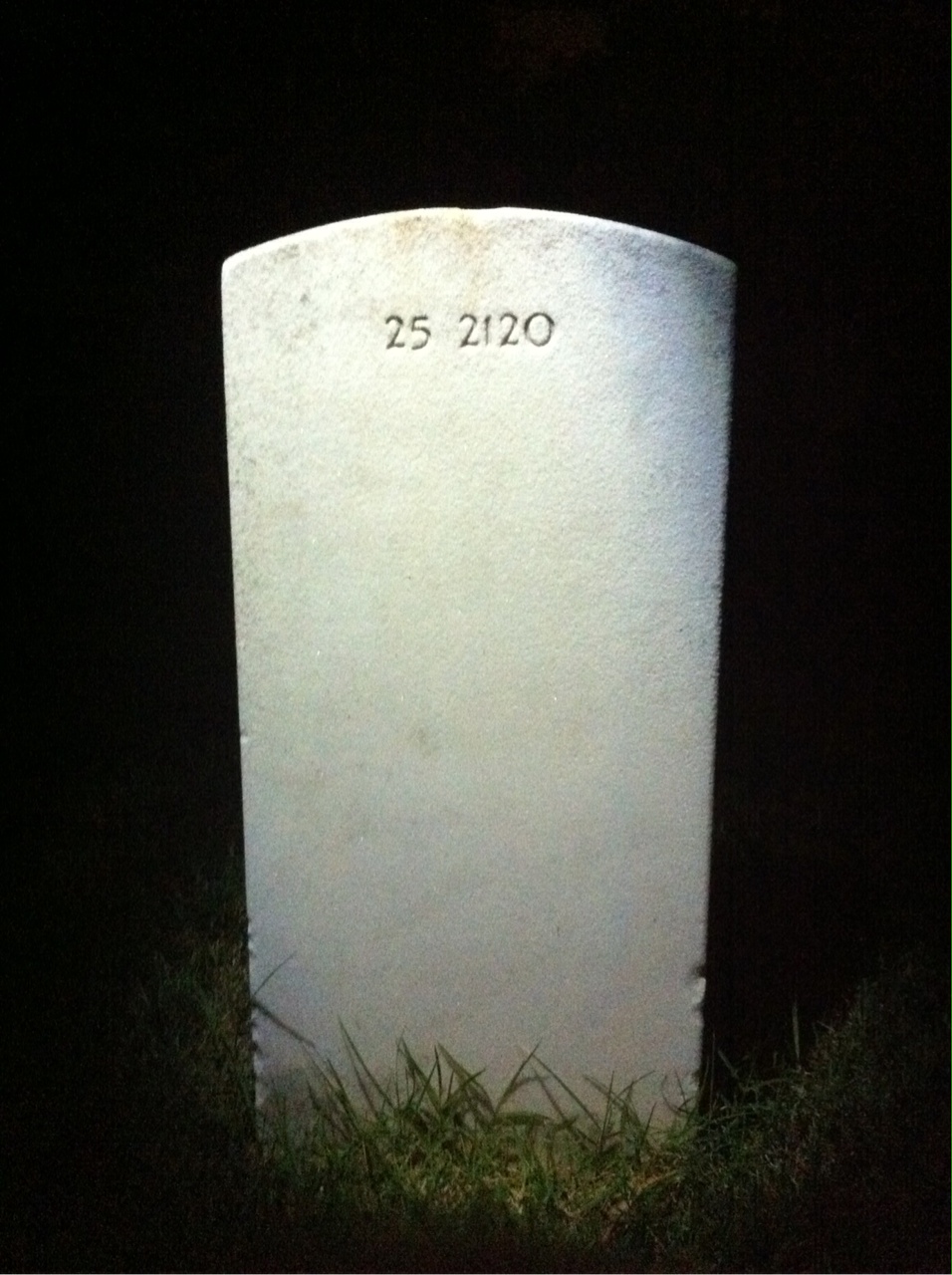 Back of headstone — Alfred Morris