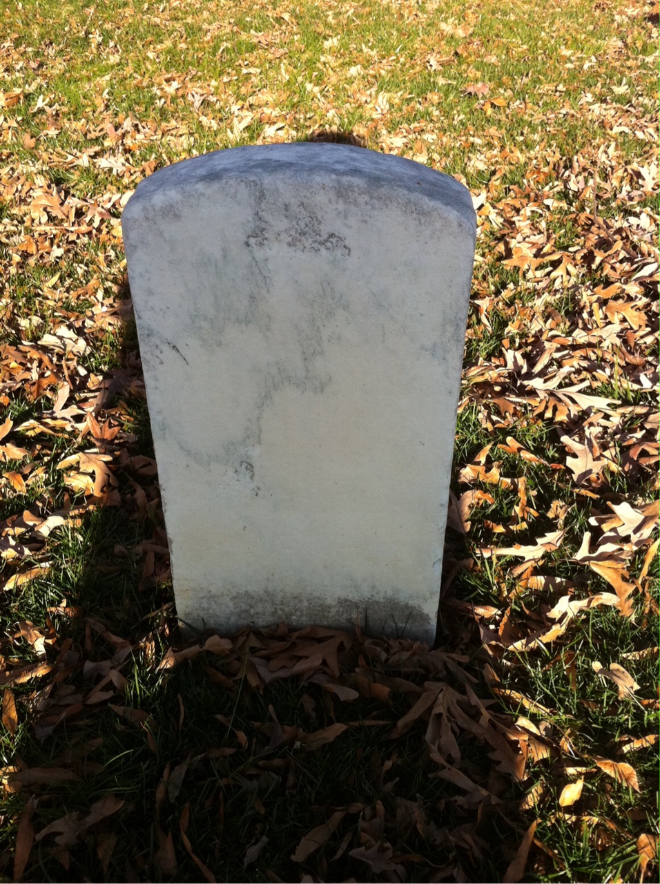 Back of headstone — William Morian