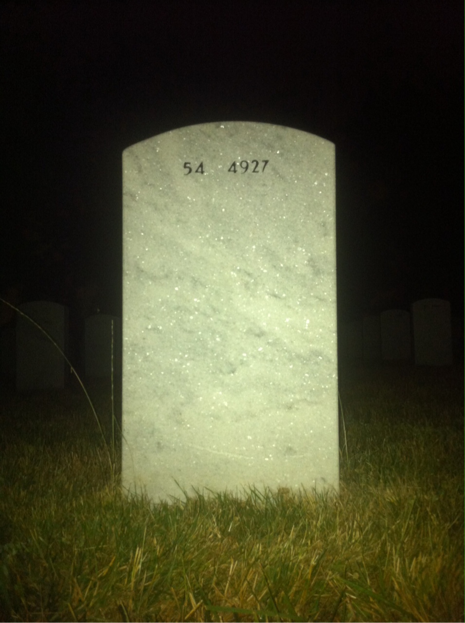 Back of headstone — James Grieb