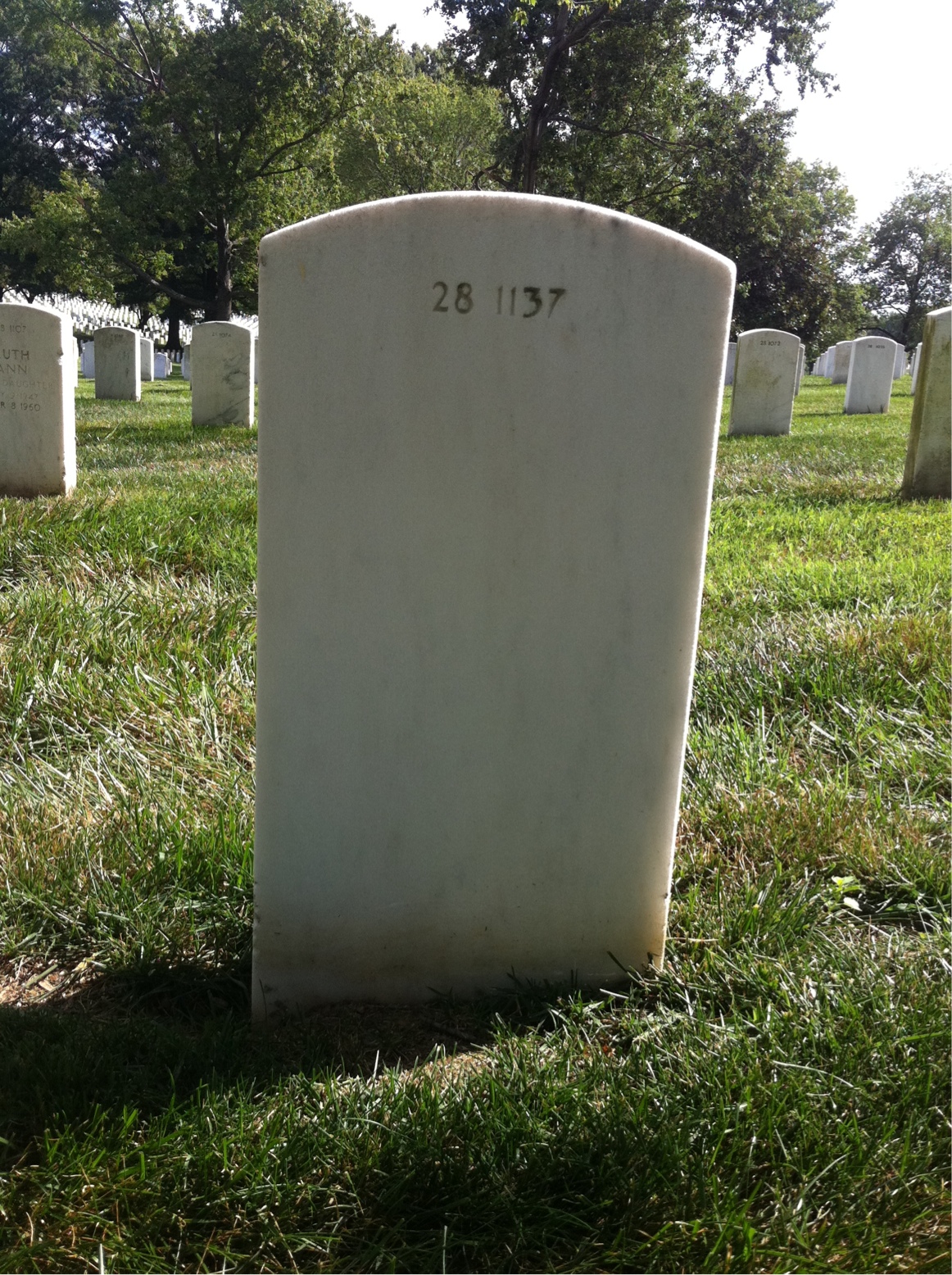 Back of headstone — Nina Mcintyre