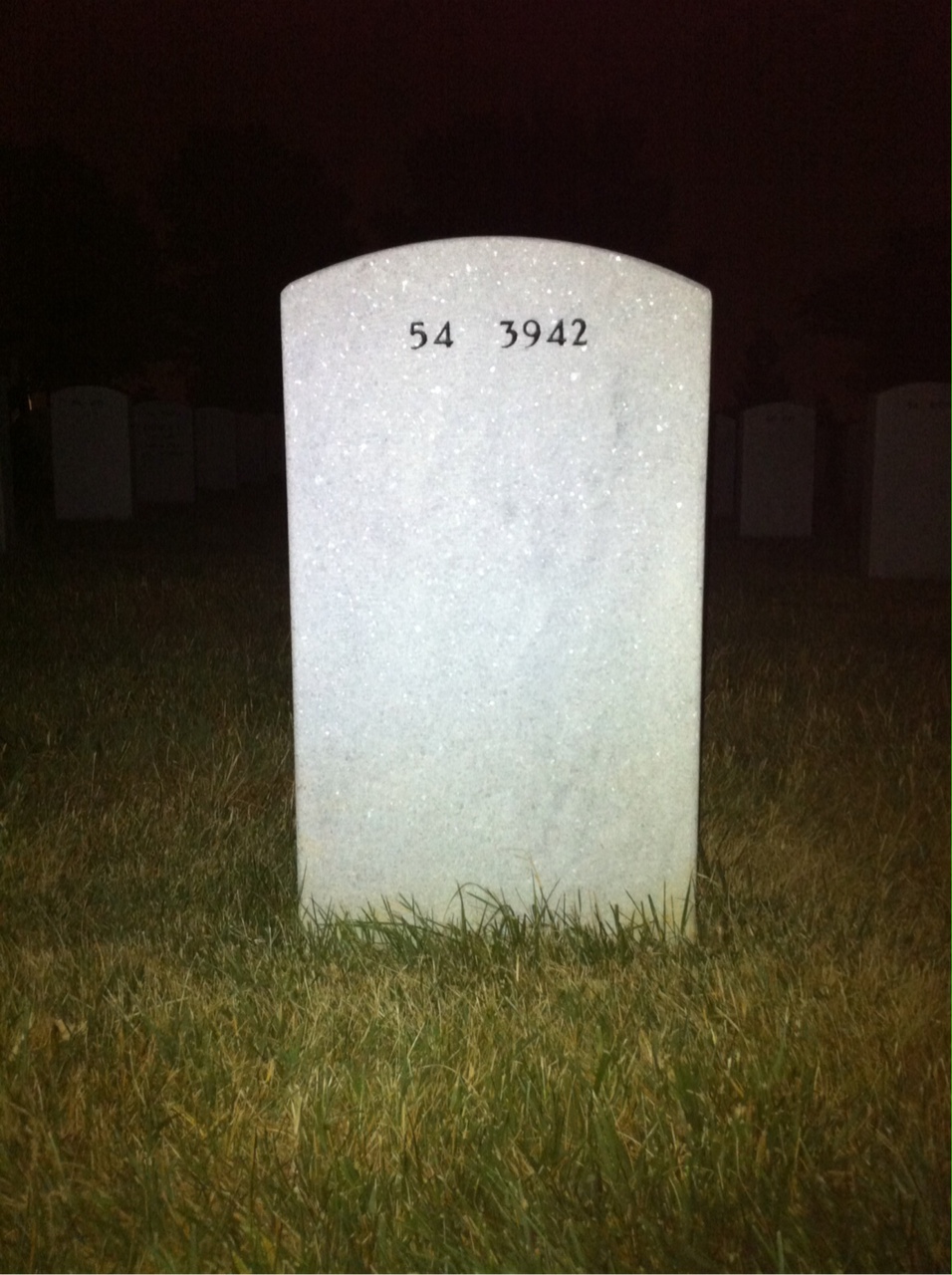 Back of headstone — Walter Garbalinski