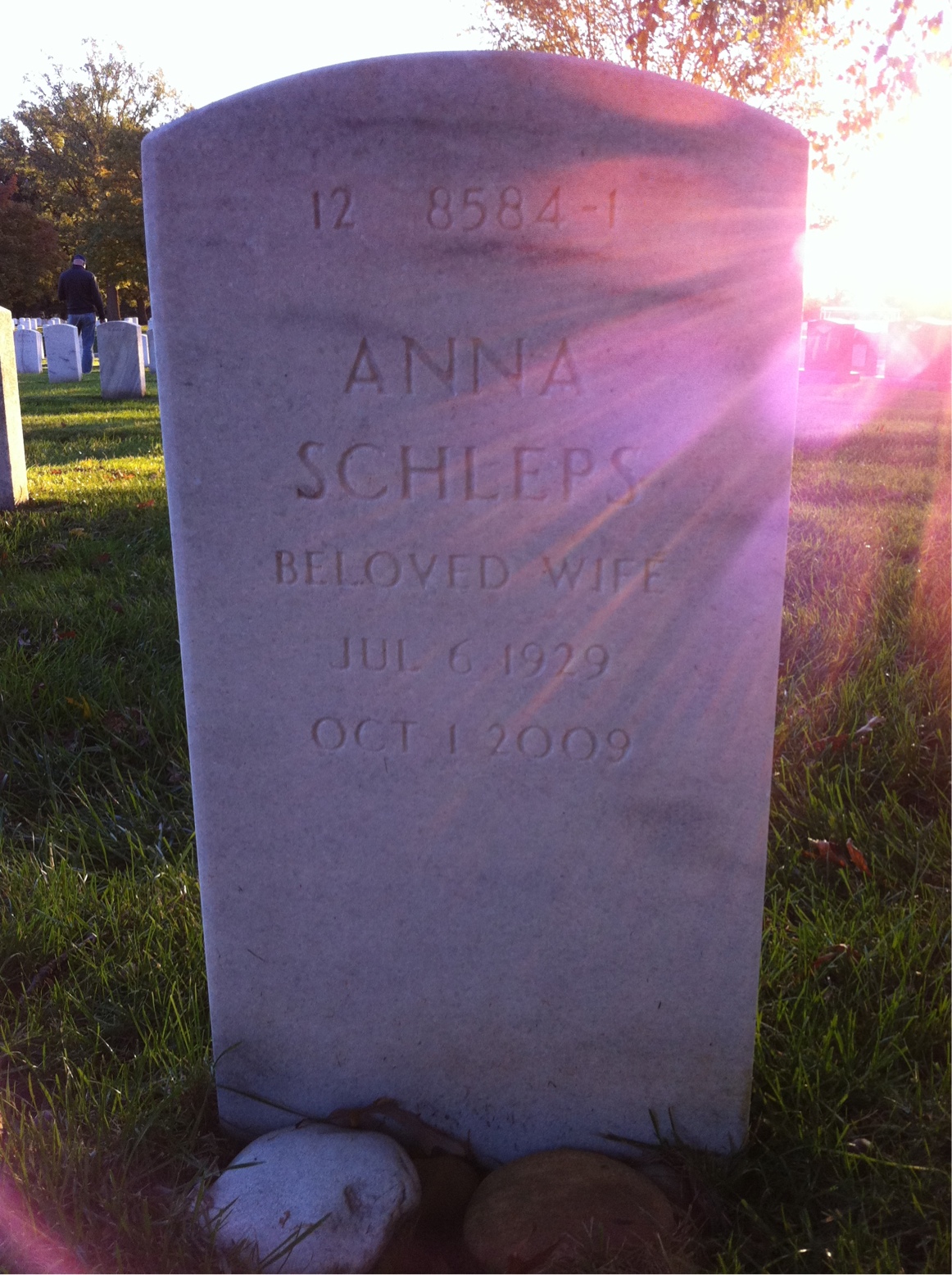 Back of headstone — John Morris