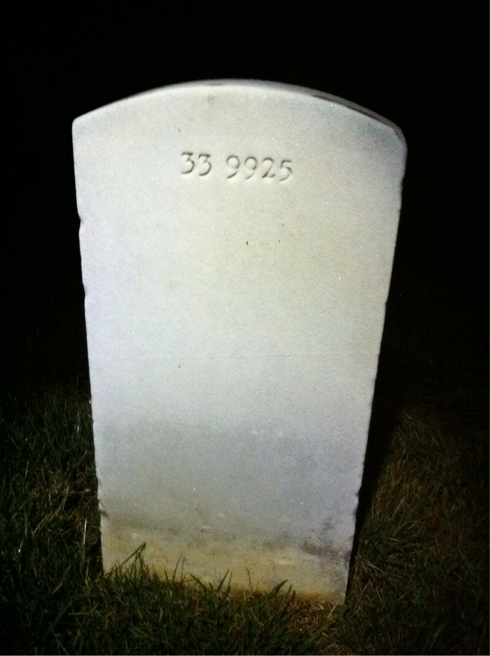 Back of headstone — James Murphy