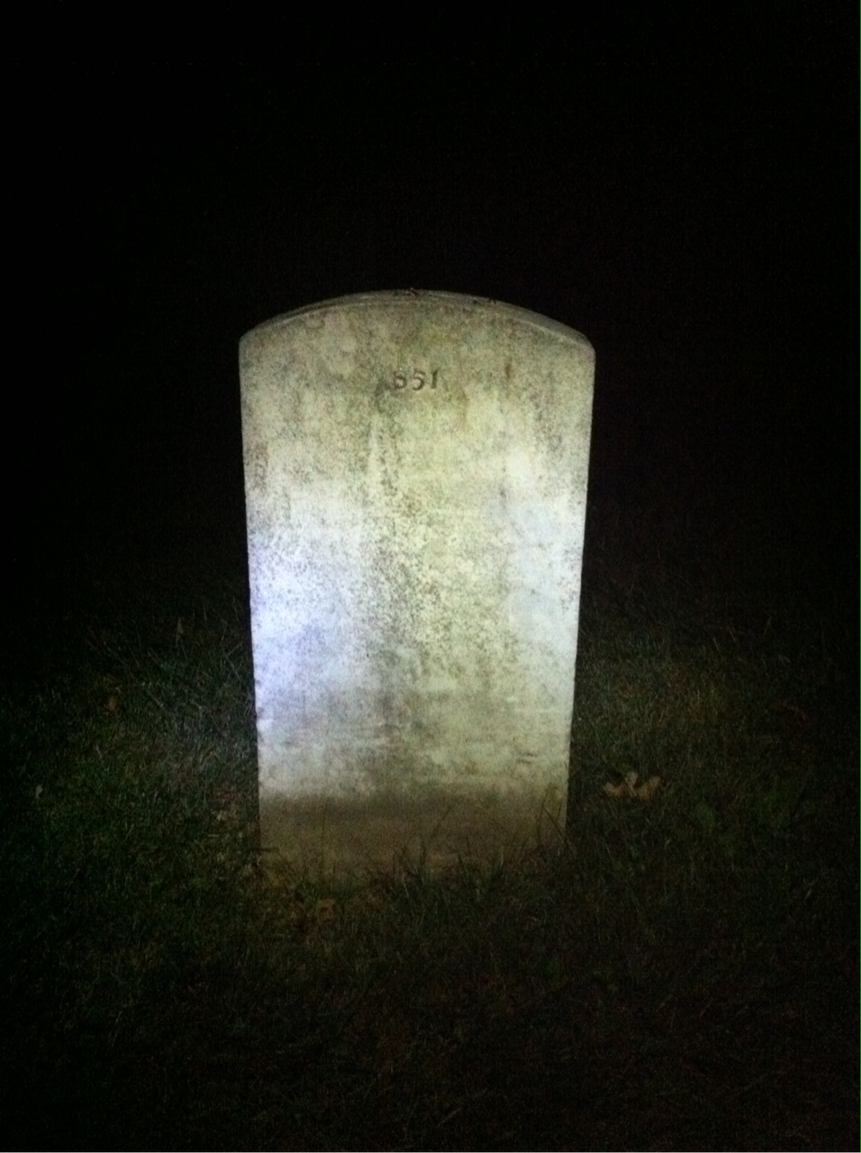 Back of headstone — Jefferson Moulton