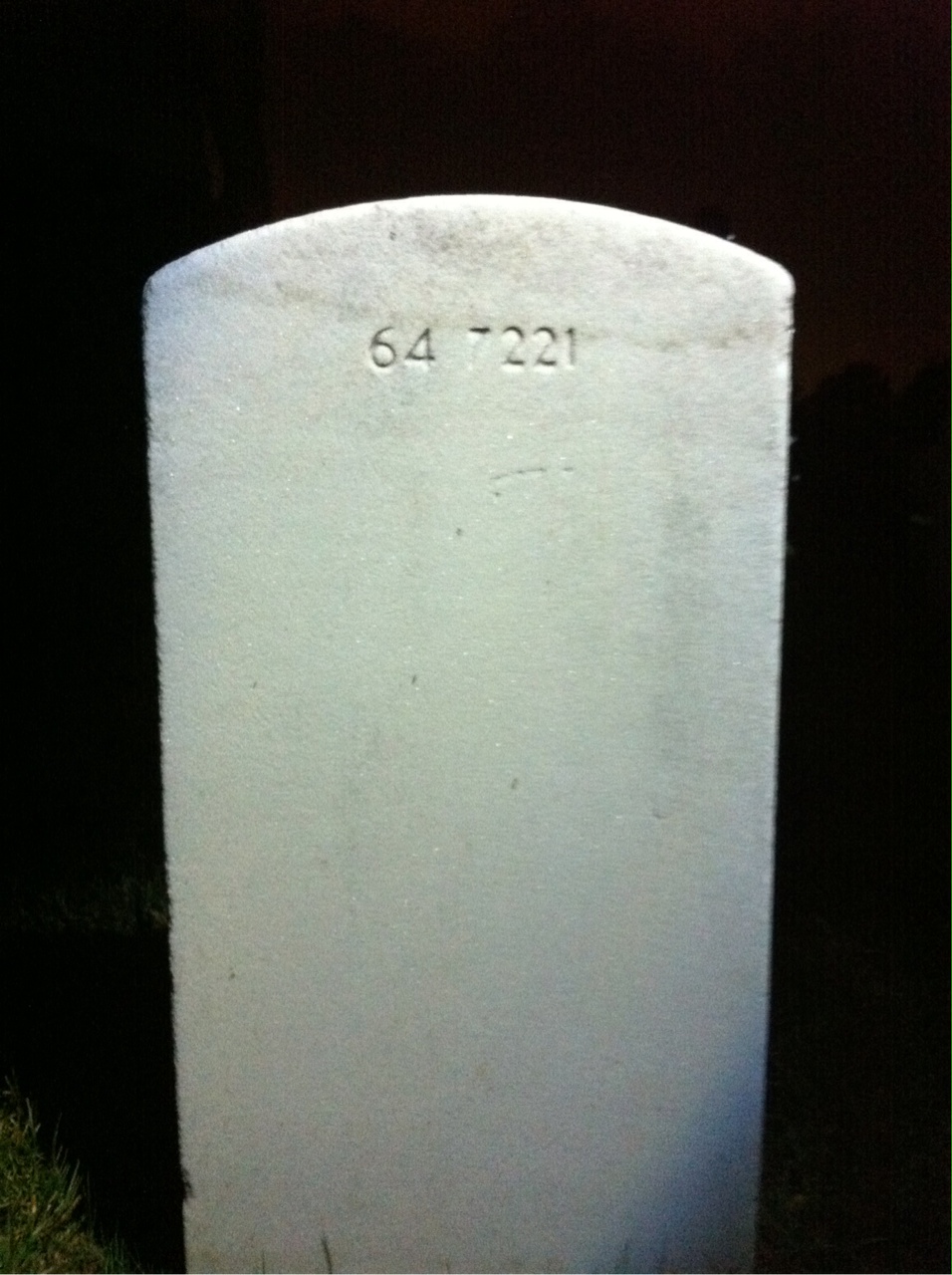 Back of headstone — Robert Mellon