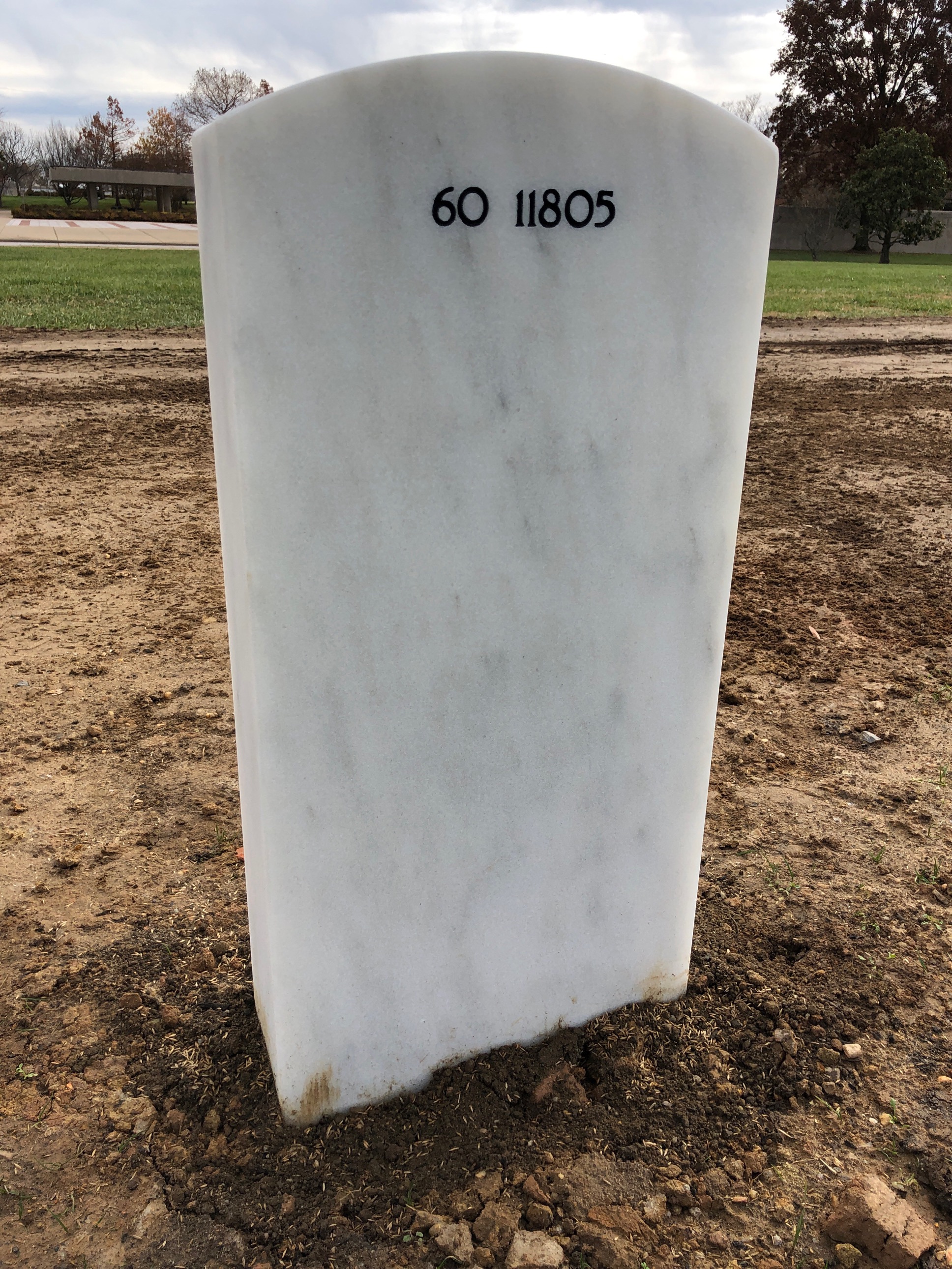 Back of headstone — Joseph Akers