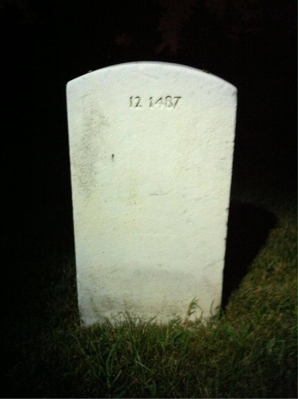 Back of headstone — Raymond Mockabee