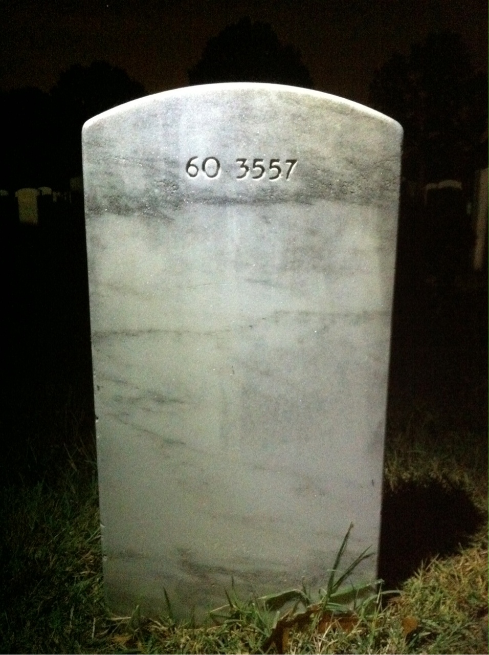Back of headstone — John Blicha