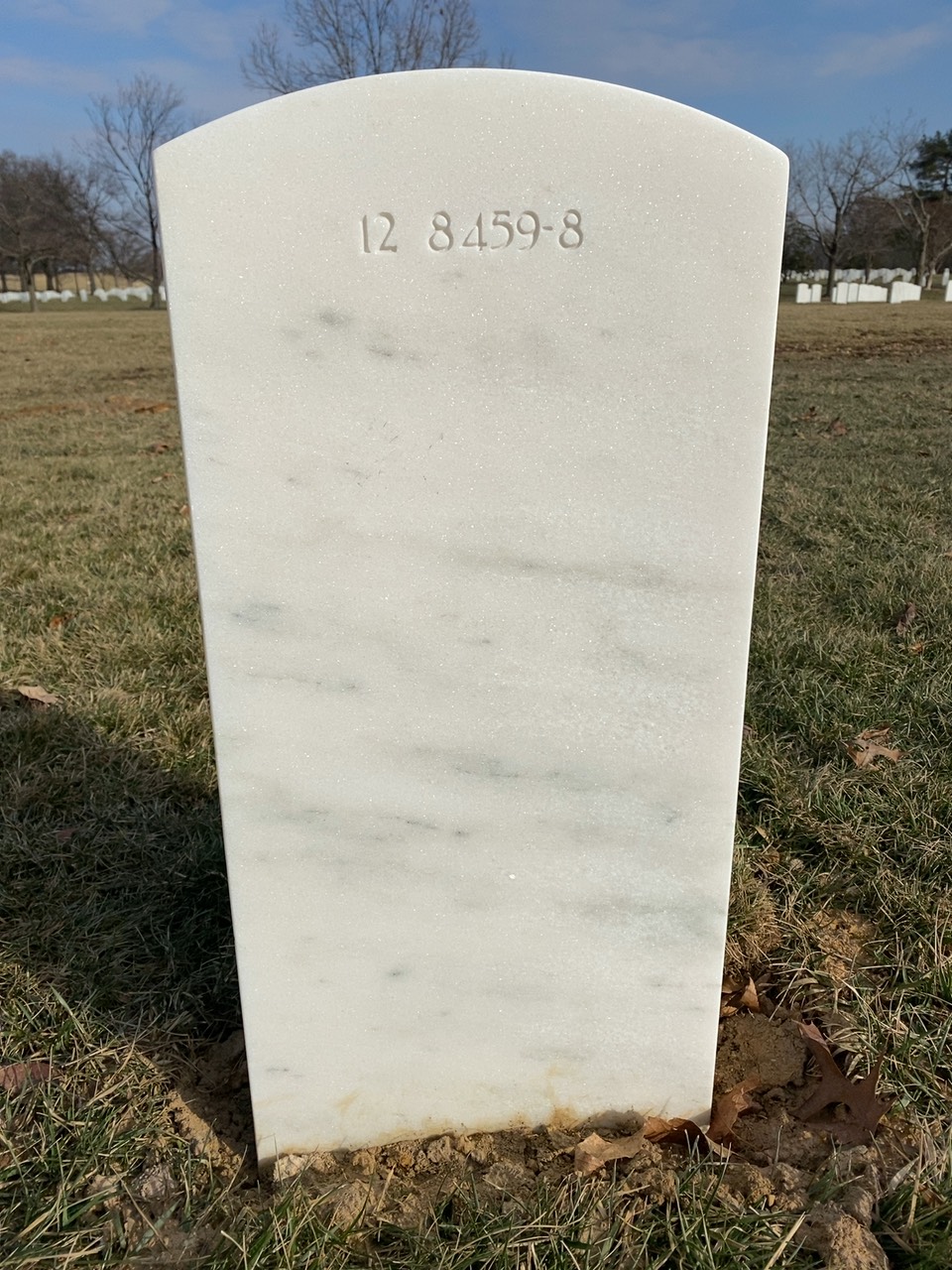 Back of headstone — Thomas A Grieger