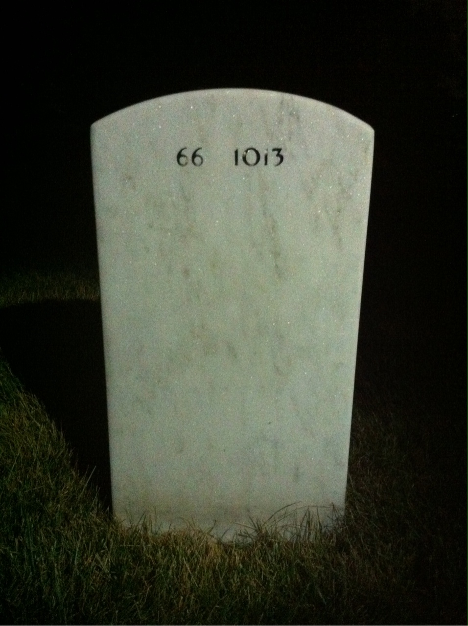 Back of headstone — Albert Mccoy