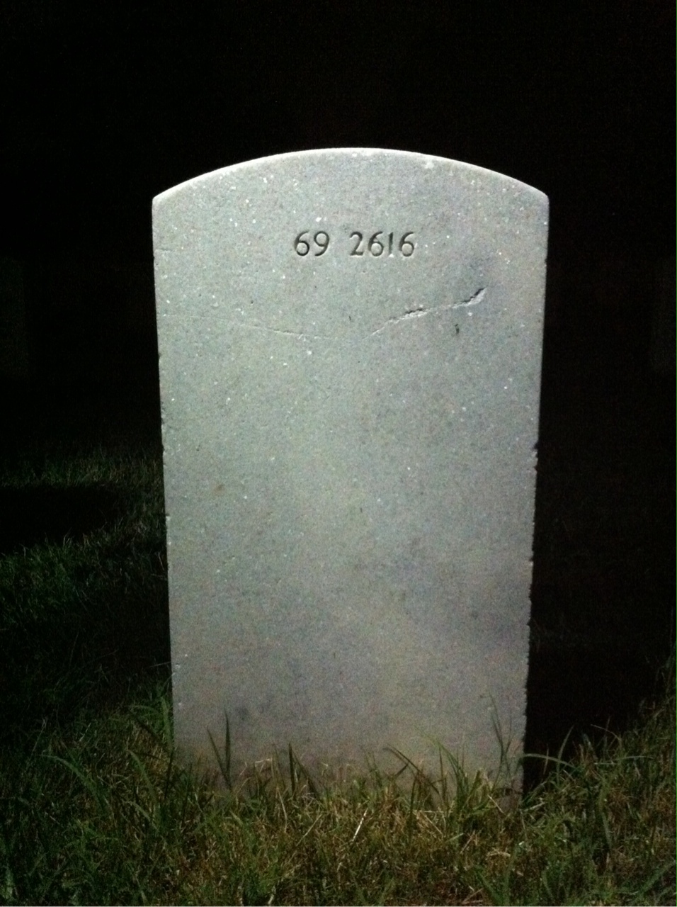 Back of headstone — Glenn Middlekauff