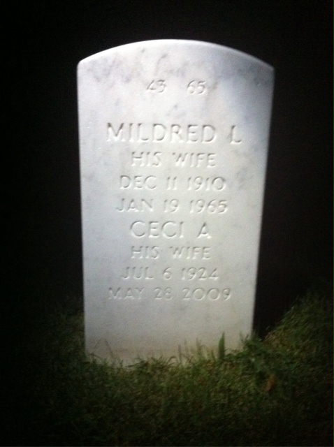 Back of headstone — George Brandner