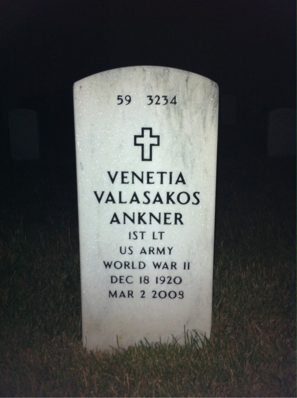 Back of headstone — Charles Ankner