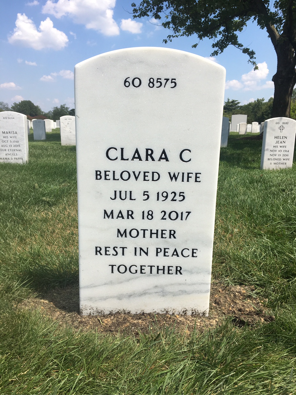 Back of headstone — Michael Kenny